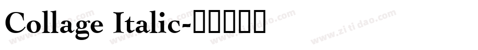 Collage Italic字体转换
